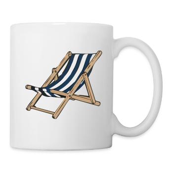 Chaise Longue Riviera Bleu Rayé - Mug blanc - blanc - Droite