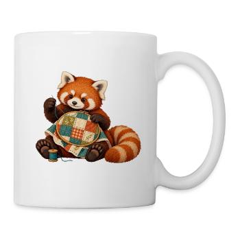 Roter Panda quiltet von Hand - Tasse - Weiß - Rechts