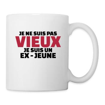 Je ne suis pas vieux je suis un ex-jeune - Mug blanc - blanc - Droite