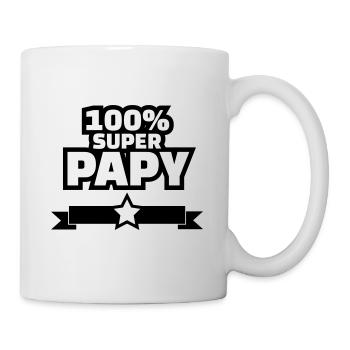 100% super papy - Mug blanc - blanc - Droite