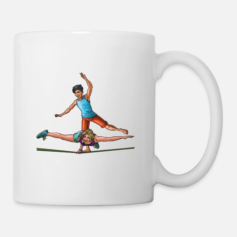 Slackliners - slackline lovers - Mug - white