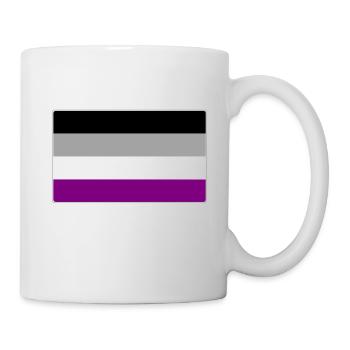 Drapeau de la fierté asexuée - Mug blanc - blanc - Droite