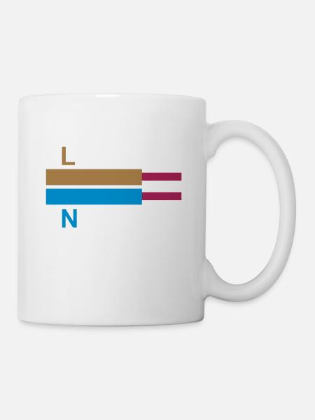 elektrische Kabel - Tasse - Weiß