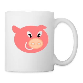 Tête de porc Piggy pig - Mug blanc - blanc - Droite