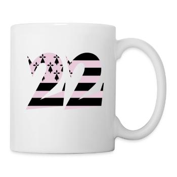 22 Bretagne drapeau - Mug blanc - blanc - Droite