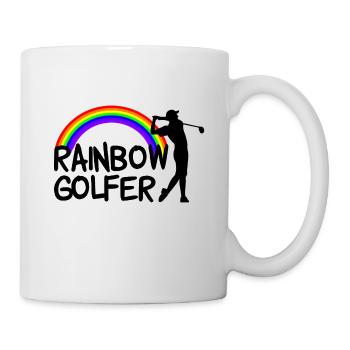Rainbow Golfer LGBT Gay Pride Queer CSD Sport - Tasse - Weiß - Rechts