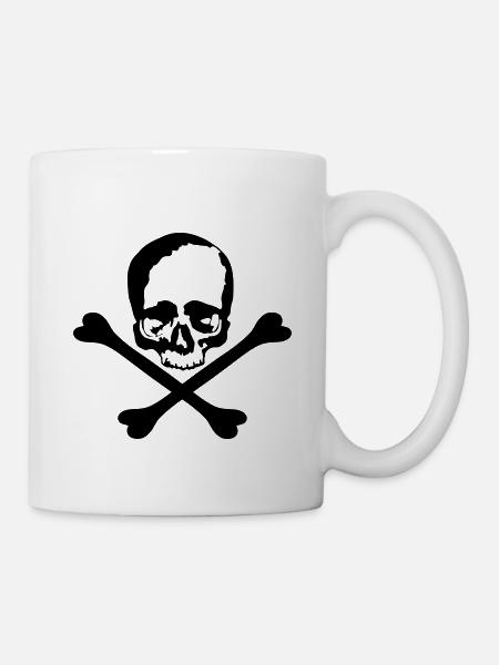 Totenkopf / Knochen / Skull / Bones - Tasse - Weiß