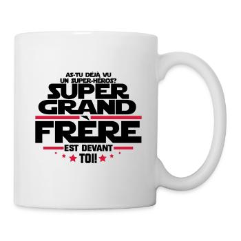 un super héros super grand frère - Mug blanc - blanc - Droite