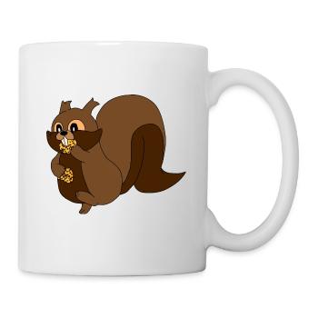 Squirrel biscuit sweet - Mug - white - Right