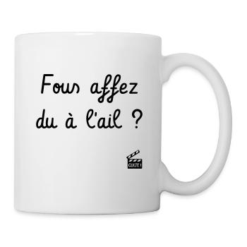 Fous affez du à l'ail ? La Septième Compagnie - Mug blanc - blanc - Droite
