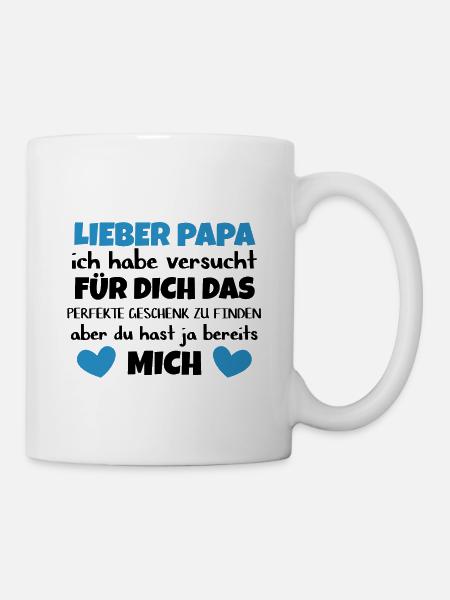 Papa Vater Dad Geschenk Geburtstag und Weihnachten - Tasse - Weiß