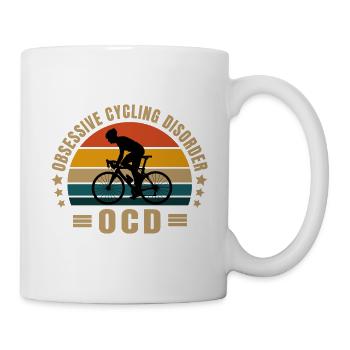 OCD Obsessive Fahrradstörung Fahrrad Radfahren - Tasse - Weiß - Rechts