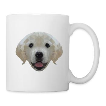 Hund Labrador Polygon - Tasse - Weiß - Rechts