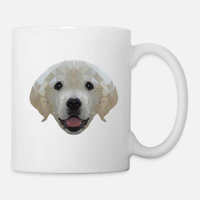 Hund Labrador Polygon - Tasse - Weiß