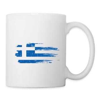 Grieche Fetalicherseits Griechen Lustige Sprüche - Tasse - Weiß - Rechts