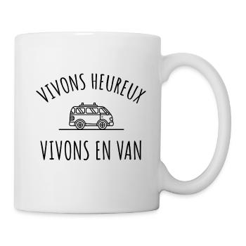 Vivons heureux Vivons en van - Mug blanc - blanc - Droite