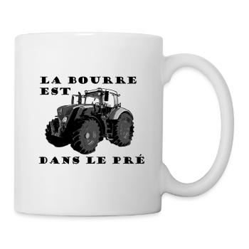 La bourre est dans le pré - Mug blanc - blanc - Droite