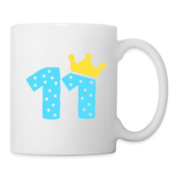 11 Krone 11. Geburtstag 11 Jahre - Tasse - Weiß - Rechts