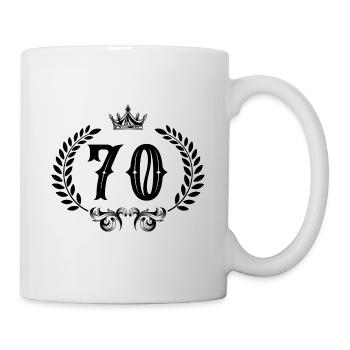 70 Number wreath - Mug - white - Right