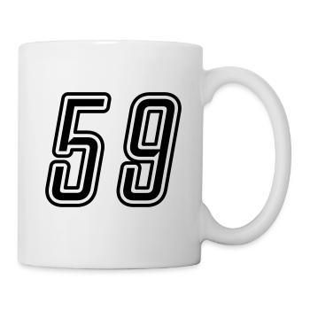 Numéro 59 - Mug blanc - blanc - Droite