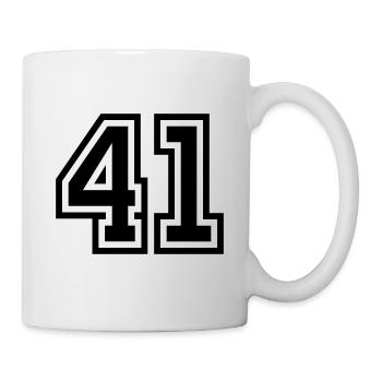 41 Zahl symbol - Tasse - Weiß - Rechts