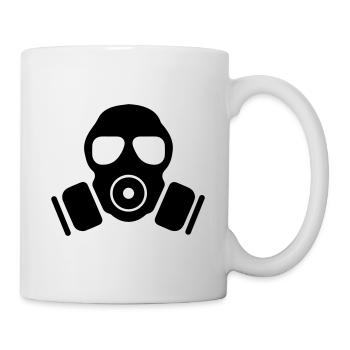 Gas mask symbol - Mug - white - Right