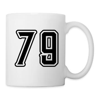 79 Zahl Symbol - Tasse - Weiß - Rechts
