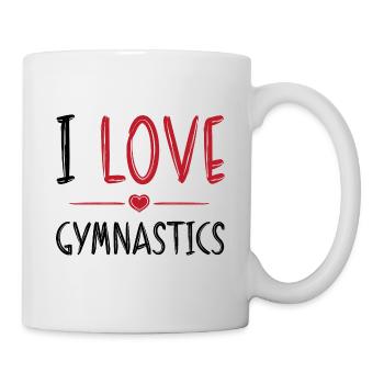Ich liebe Gymnastik - Tasse - Weiß - Rechts