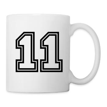11 Symbole numérique - Mug blanc - blanc - Droite