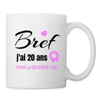 40 ans anniversaire femme millésime 1983 humour - Mug blanc - blanc - Droite