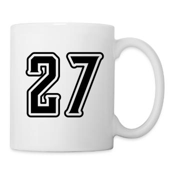 27 Zahl symbol - Tasse - Weiß - Rechts