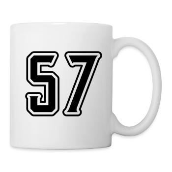 Symbole numérique 57 - Mug blanc - blanc - Droite