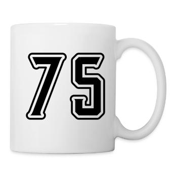 75 number symbol - Mug - white - Right