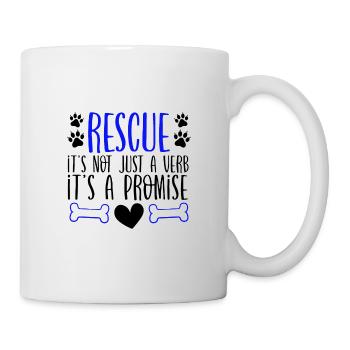 Animal Rescue Not Just a Verb It's a Promise - Mug - white - Right
