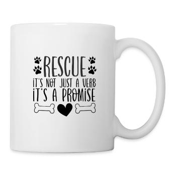 Animal Rescue Gifts Not Just a Verb It's a - Mug - white - Right