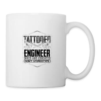Tattooed Engineer Gift Inked and Educated Dont - Mug - white - Right