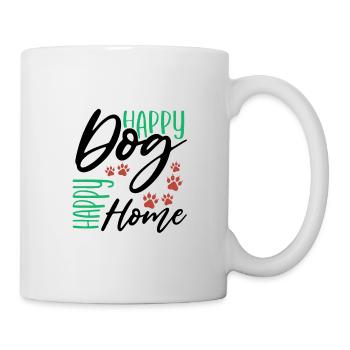 Dog Humor Happy Dog Happy Home Dog Lover Gift - Mug - white - Right