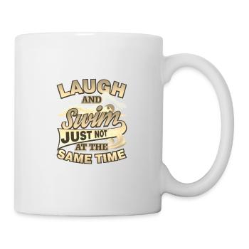 Natation Humour Rire et Nager Juste Pas au - Mug blanc - blanc - Droite