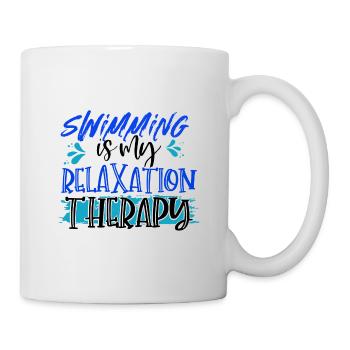 Cadeaux de nageur La natation est ma thérapie de relaxation - Mug blanc - blanc - Droite