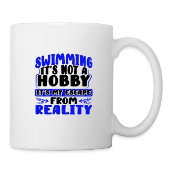Cadeaux de nageur Natation Pas Hobby Escape de - Mug blanc - blanc - Droite
