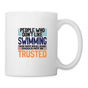 Le nageur offre aux gens qui n’aiment pas nager - Mug blanc - blanc - Droite