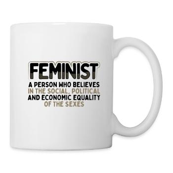 Féministe Social Politique Economique Égalité de - Mug blanc - blanc - Droite