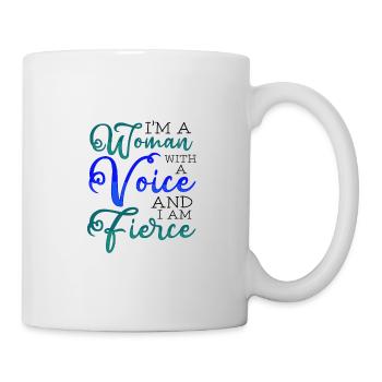 Feministische Geschenkfrau mit einer Stimme Heftiger Feminismus - Tasse - Weiß - Rechts