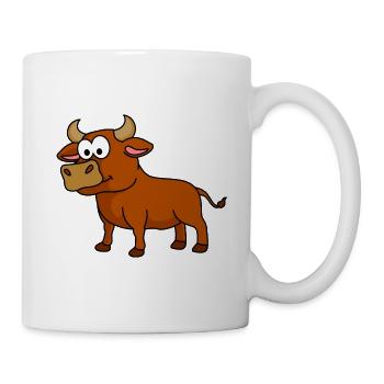 Stier Comic Tier - Tasse - Weiß - Rechts