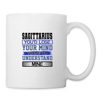 Le don du Sagittaire perd la tête en essayant de comprendre - Mug blanc - blanc - Droite