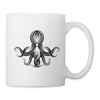 Krake Tribal Tattoo - Tasse - Weiß - Rechts