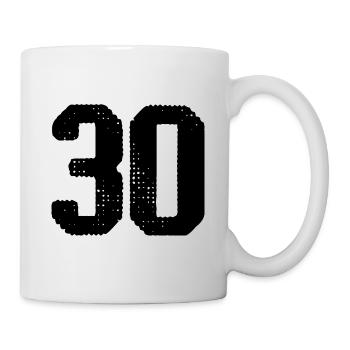 Maillot à 30 chiffres - Mug blanc - blanc - Droite