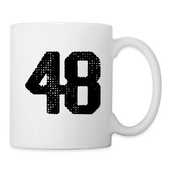 48 Zahl Trikot - Tasse - Weiß - Rechts