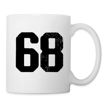 Maillot à 68 numéros - Mug blanc - blanc - Droite