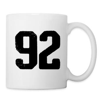 92 number jersey - Mug - white - Right